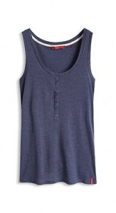 Baumwoll-Mix Henley-Top