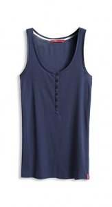 Baumwoll-Mix Henley-Top