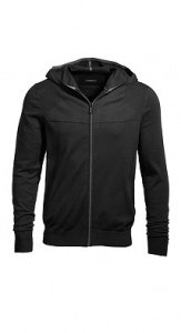 Baumwoll-Mix Strick-Hoodie