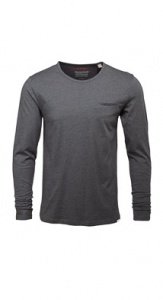 Baumwoll Mix Tweed Jersey T-Shirt