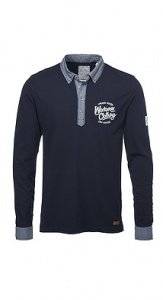 Baumwoll-Piqué Langarmpolo