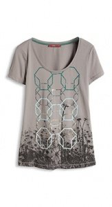 Baumwoll Print Shirt mit Glitzer