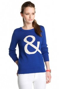 Baumwoll-Pulli + Typo