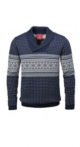 Baumwoll-Pulli mit Schalkragen