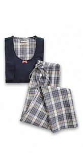 Baumwoll Pyjama mit Jersey-Shirt