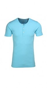 Baumwoll Rib Basic Henley