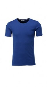 Baumwoll Rib Basic T-Shirt