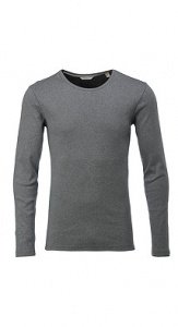 Baumwoll Rib Basic T-Shirt