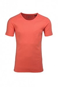 Baumwoll Rib Basic T-Shirt