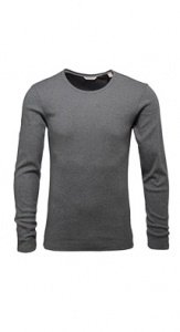 Baumwoll Rib Essential Langarmshirt