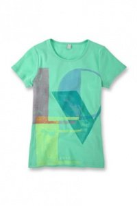 Baumwoll Rib LOVE T-Shirt