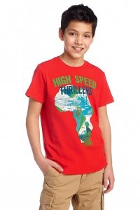 Baumwoll Rib Print T-Shirt