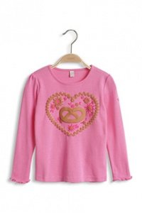 Baumwoll Rib T-Shirt mit Herz und Brezel