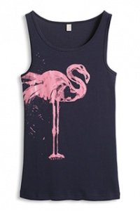 Baumwoll Rib Tank mit Glitter-Print