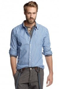 Baumwoll Streifenhemd