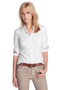 Baumwoll-Stretch-Bluse