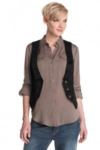 Baumwoll-Stretch Weste