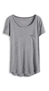 Baumwoll T-Shirt + Rollsaum