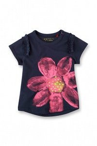 Baumwoll T-Shirt mit Blüte
