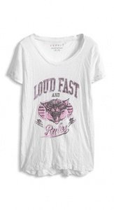 Baumwoll-T-Shirt mit Frontprint