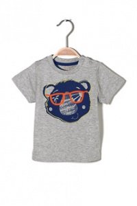 Baumwoll T-Shirt, vorn+hinten bedruckt