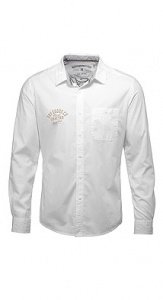 Baumwollhemd m. Print/Stickerei