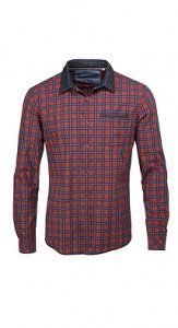 Baumwollhemd mit Denim