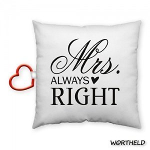 Baumwollkissen Mrs. ALWAYS RIGHT