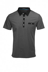 Baumwollpolo, Piqué + Stoff