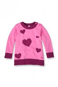 Baumwollpulli mit Herzen