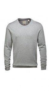 Baumwollpulli mit Tweed- Effekt