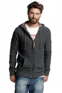 Baumwollstrick-Hoodie