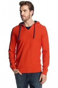 Baumwollstrick Layer Hoodie