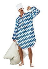 Bayerisches Nachthemd Kostüm weiß-blau