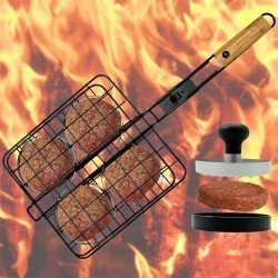 BBQ Hamburgerpresse & Bamboo Hamburgerbr