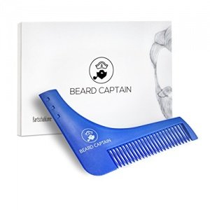 BEARD CAPTAIN Bart-Schablone mit moderner Verpackung - Bart-Kamm & Schablone zum angenehmen Rasieren