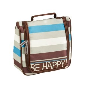 Be Happy Kulturbeutel Streifen blau