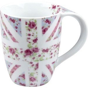 Becher "Rose Union Jack", weiß