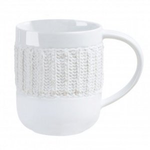 Becher mit Strickrelief