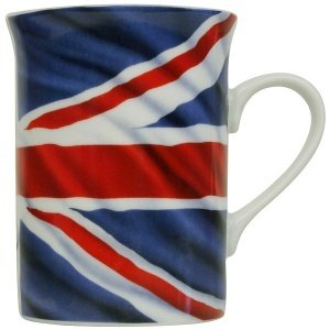 Becher mit Untersetzer "Union Jack"