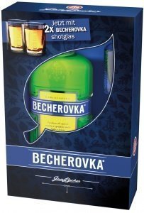 Becherovka 0,7l in Geschenkpackung mit 2
