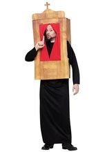 Beichtstuhl Priester Kostüm schwarz-brau