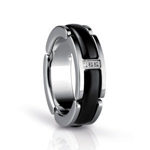 Bering Time Ring 55 silber-schwarz