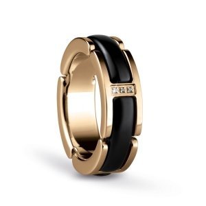 Bering Time Ring gold-schwarz 57mm