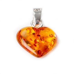 Bernstein Kettenanhänger Herz