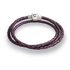 Berry Leather Armband, L