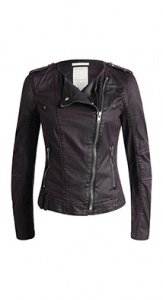 Beschichtete Baumwoll-Biker-Jacke