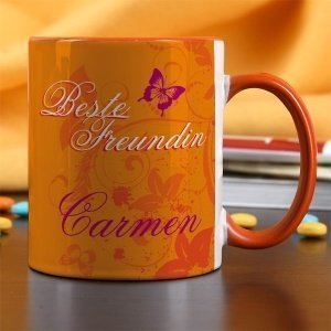 Beste Freundinnen Tasse mit Namensaufdru