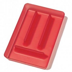 Besteckkasten Rio transparent rot