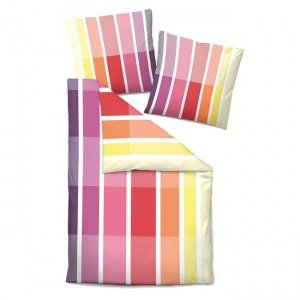 Bettwäsche Pool House rot/gelb
